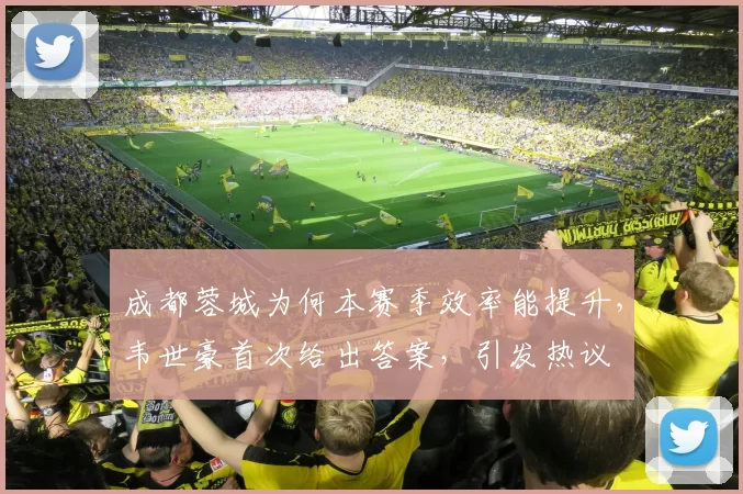 成都蓉城为何本赛季效率能提升，韦世豪首次给出答案，引发热议